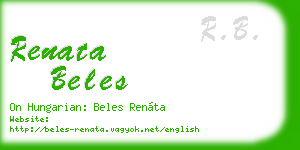 renata beles business card